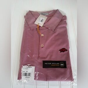 Peter Millar Arkansas Razorbacks Summer Comfort Men's Polo Shirt XXL NEW 1585